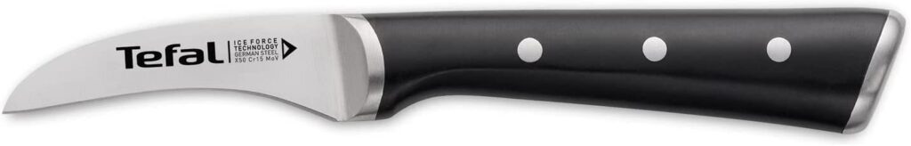 
Tefal Ice Force Stainless Steel Paring Knife - 7cm - Premium Curved Design, Ideal for Peeling - K2321214, Silver/Black