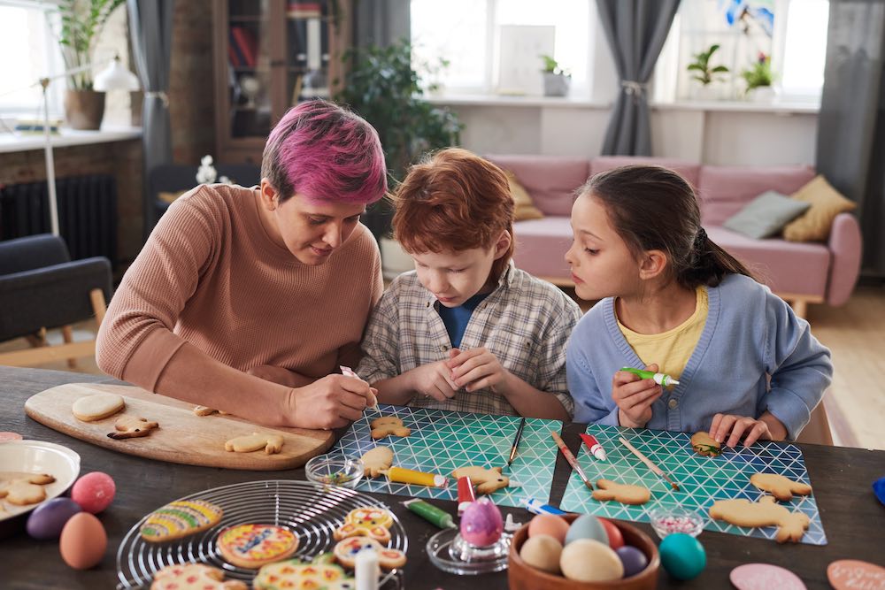 family decorating cookies for easter 2022 02 01 22 37 44 utc